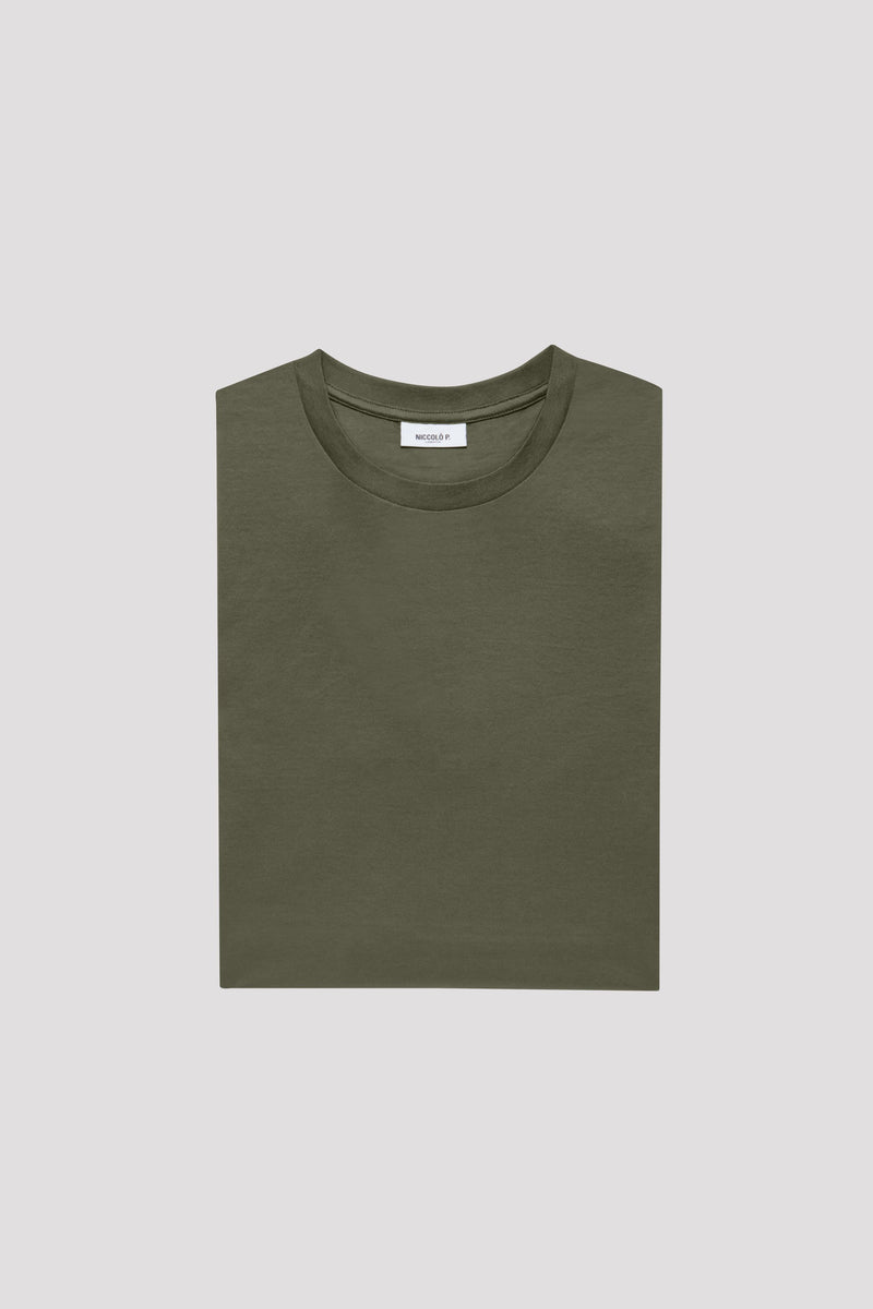 7209 Olive Crew Neck T-Shirt