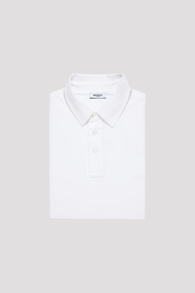 Optic White Polo Shirt Sea Island Cotton