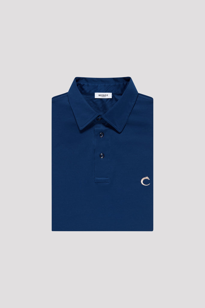 Royal Blue Polo Shirt in Egyptian Cotton