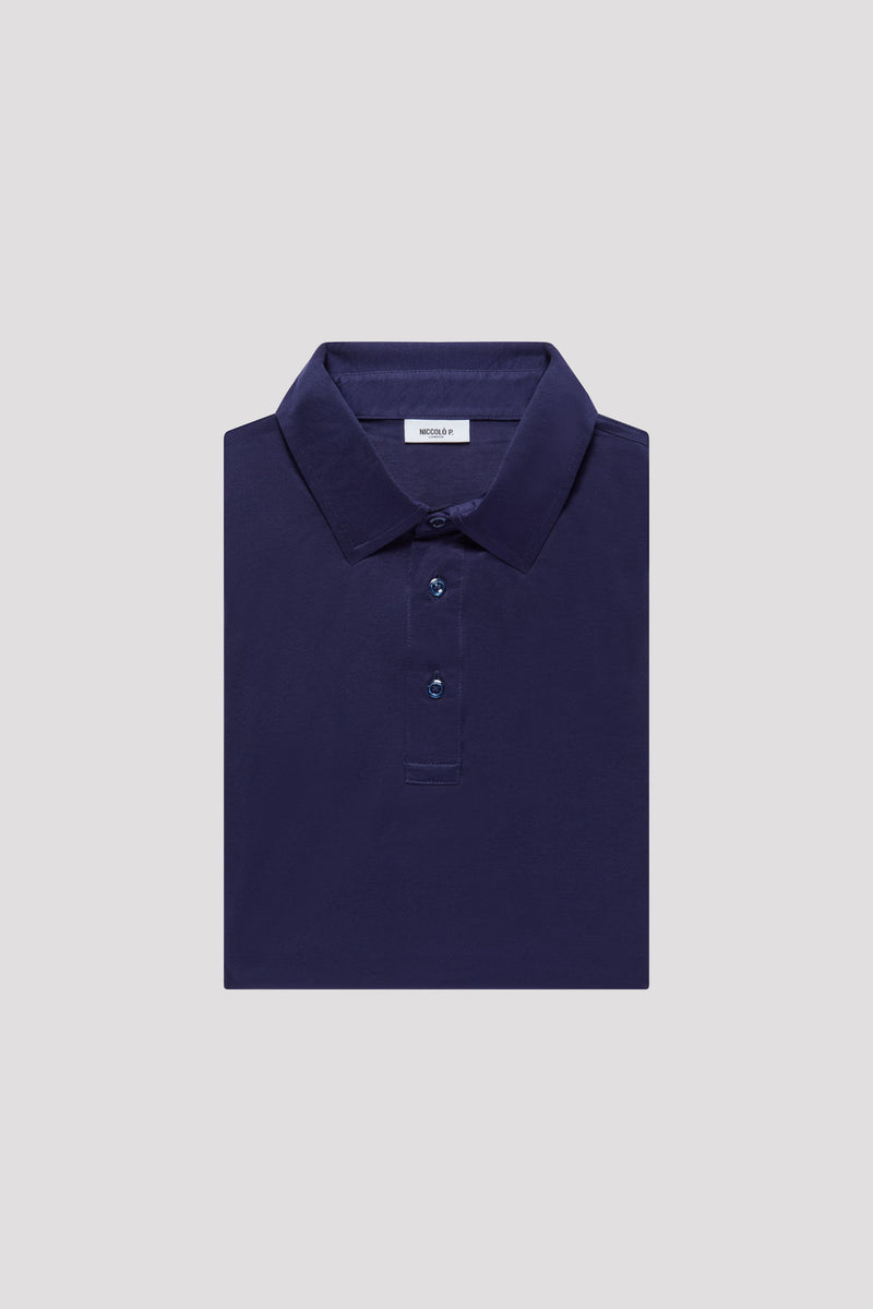 Anzio Navy Cap Sleeve Polo Shirt