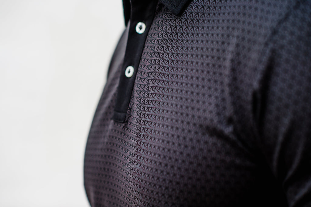Limited Edition Black Print Polo Shirt