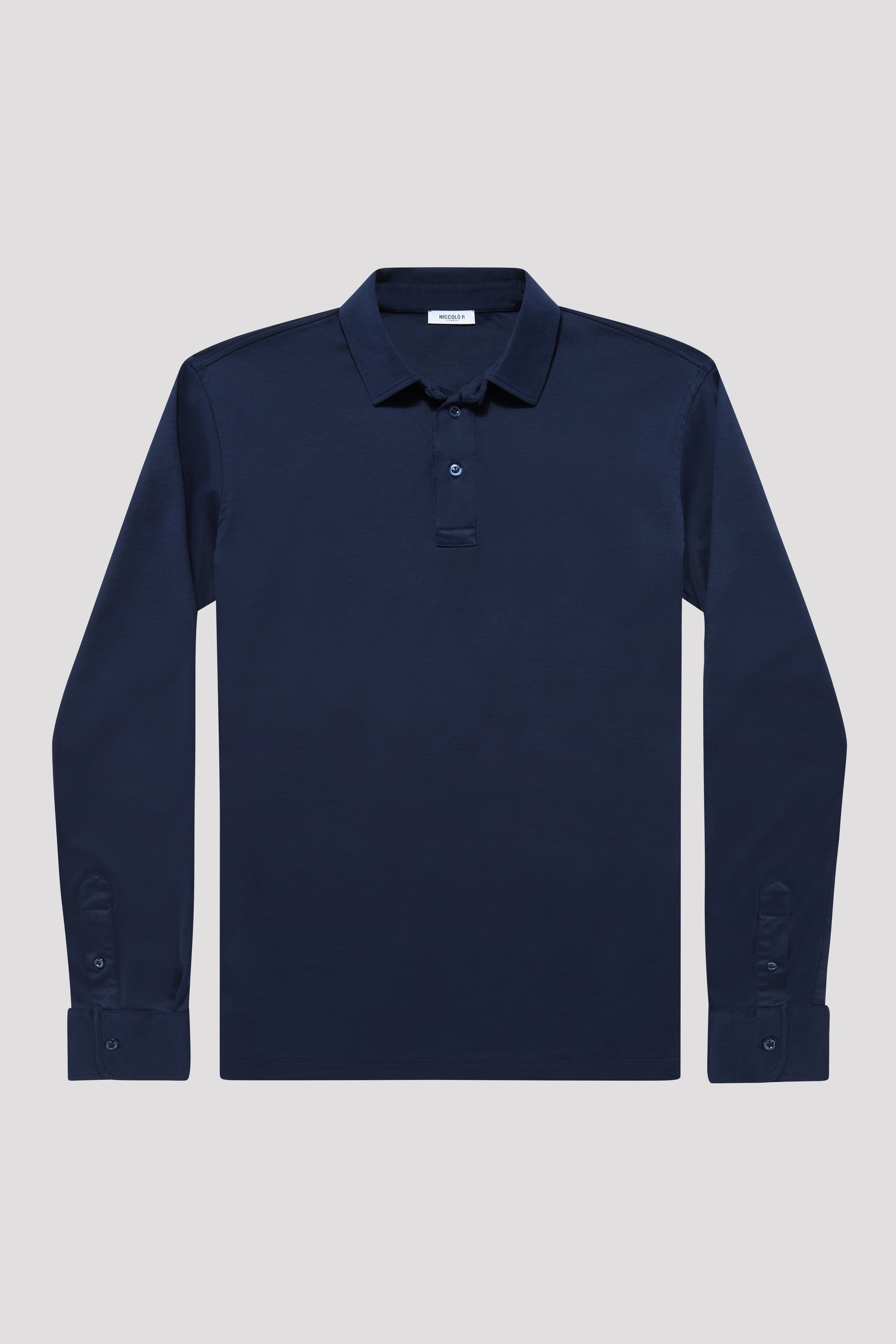 YAECA PARK｜24SS Long Sleeve Polo（Navy・L） mens-long-sleeve-polo-shirt-