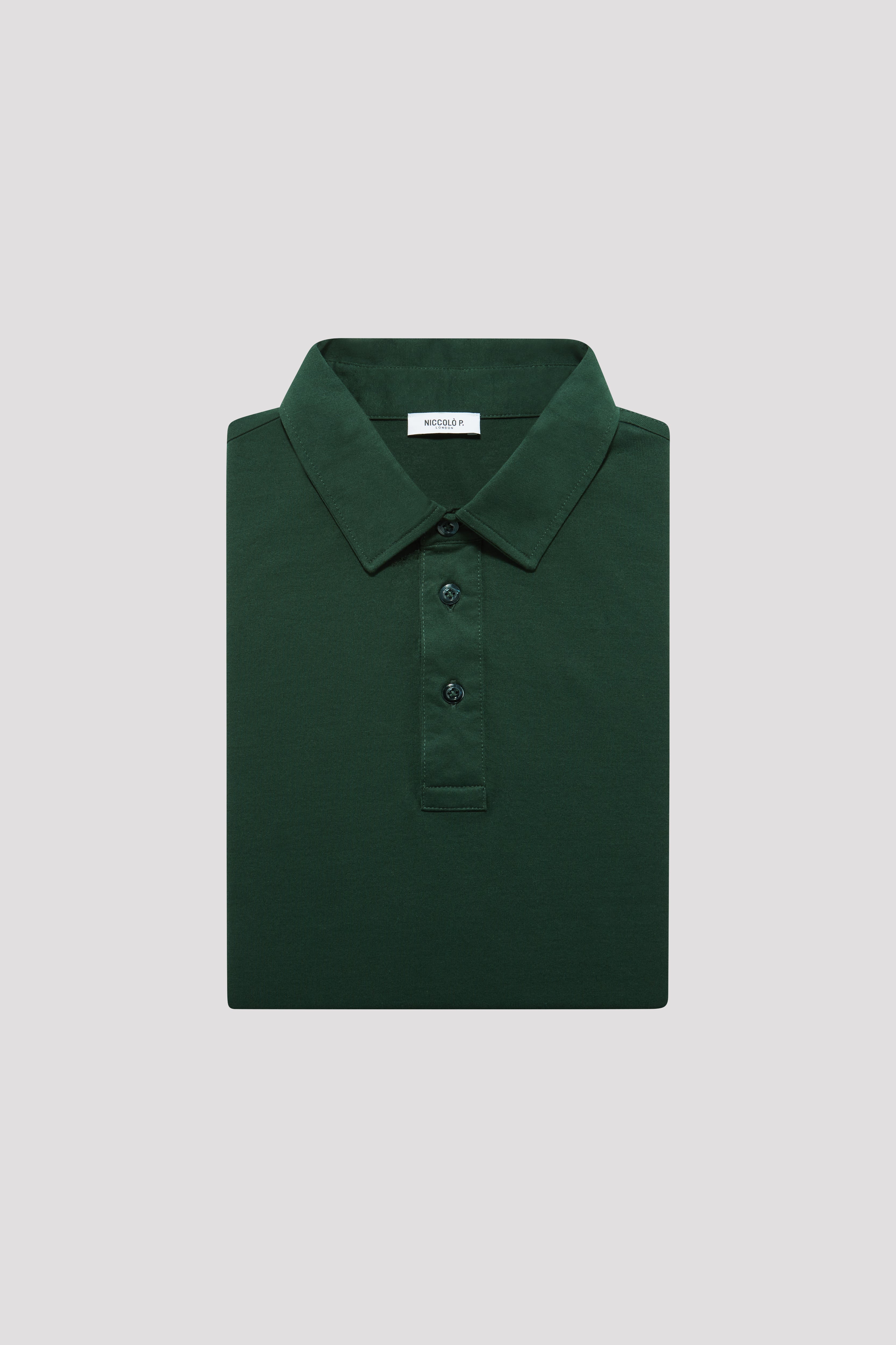 moss green polo shirt Polo Shirt - Supima Cotton - Racing Green