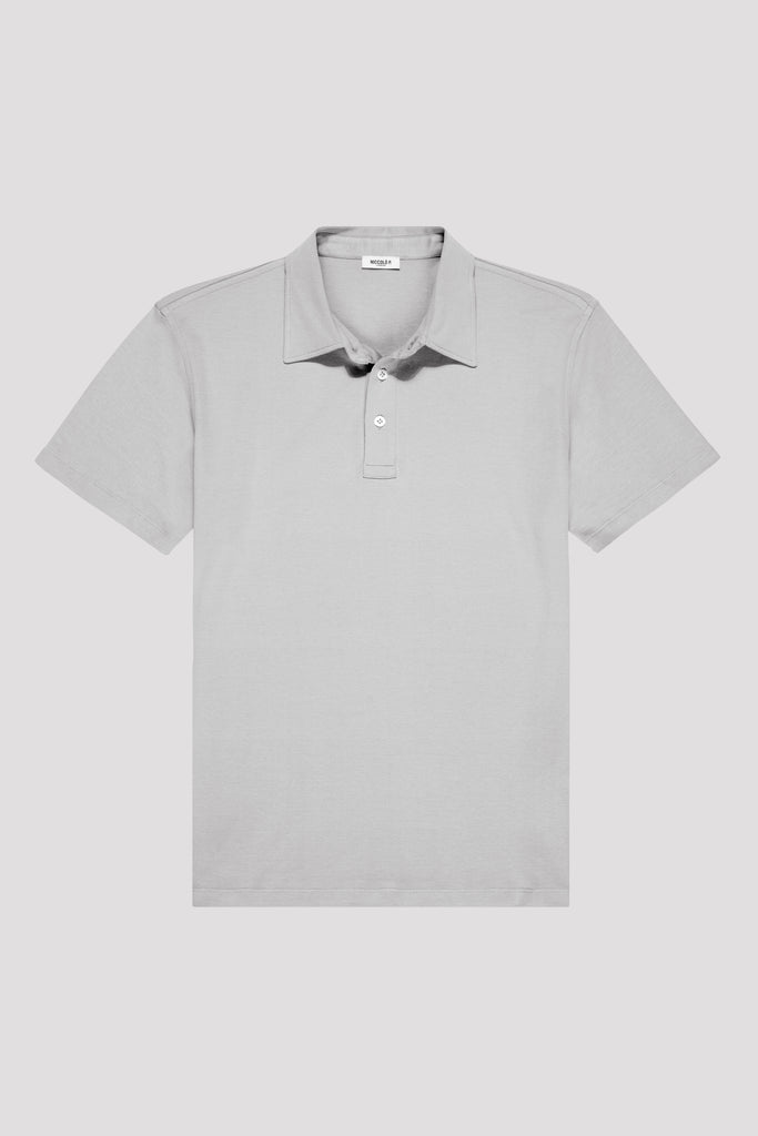 Alloy Grey Polo Shirt in Egyptian Cotton