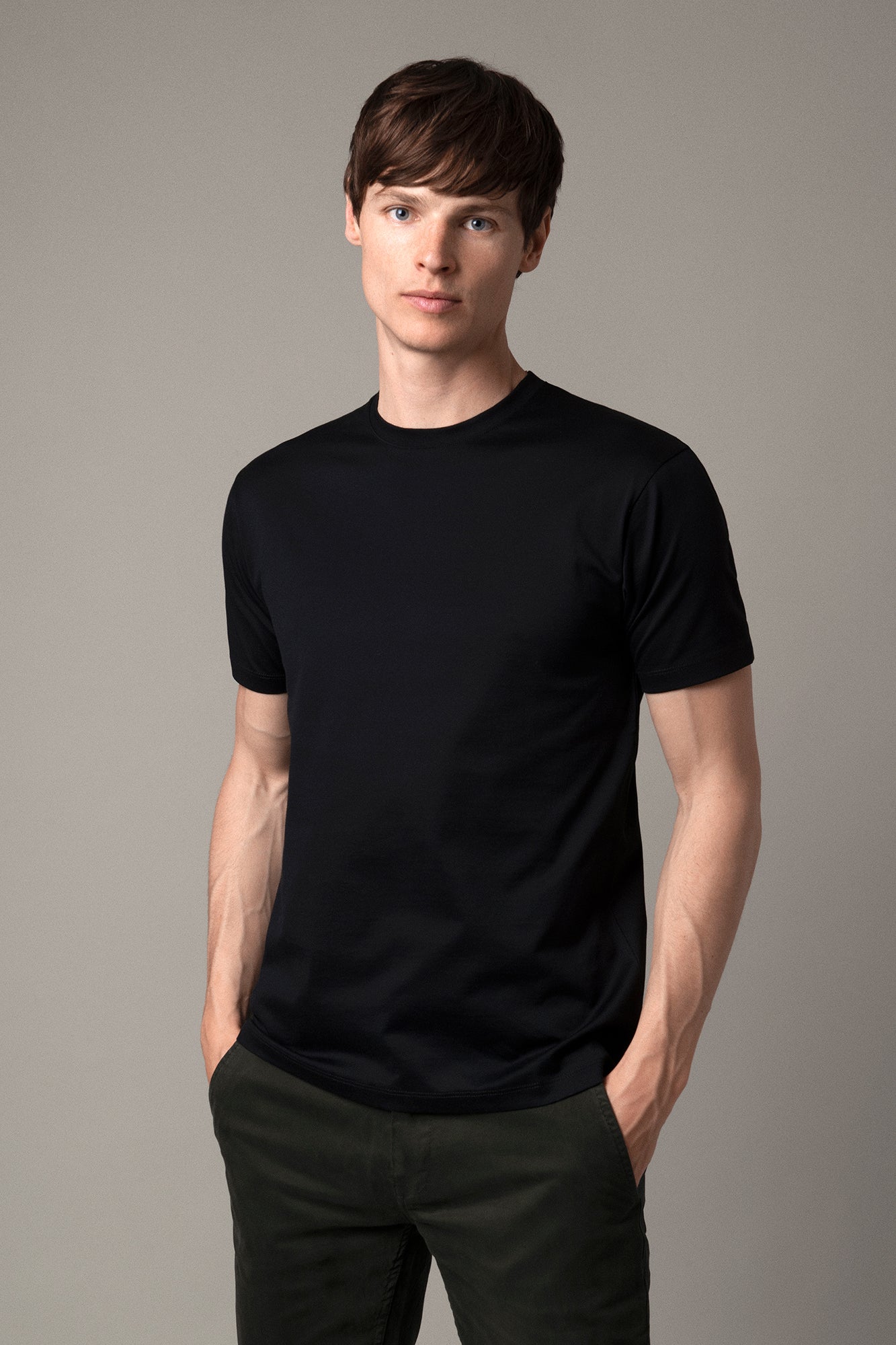 Crew Neck T-Shirt - Supima Cotton - Black | Niccolò P.