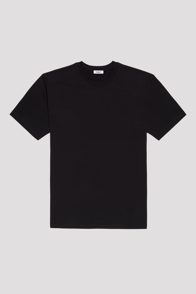 Black Crew Neck T-Shirt in Supima Cotton