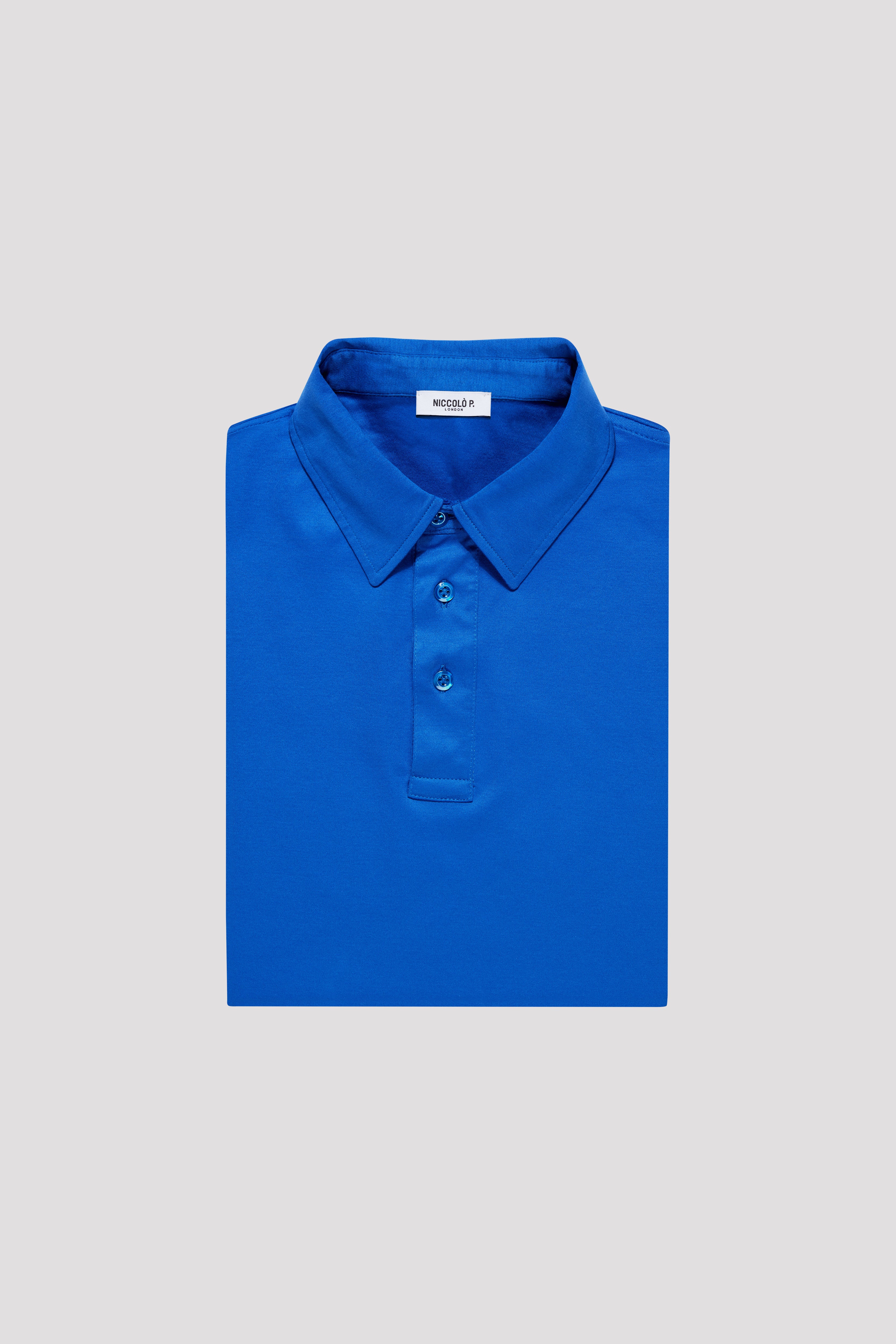 Polo Shirt - Egyptian Cotton - Cerulean Blue | Niccolò P.