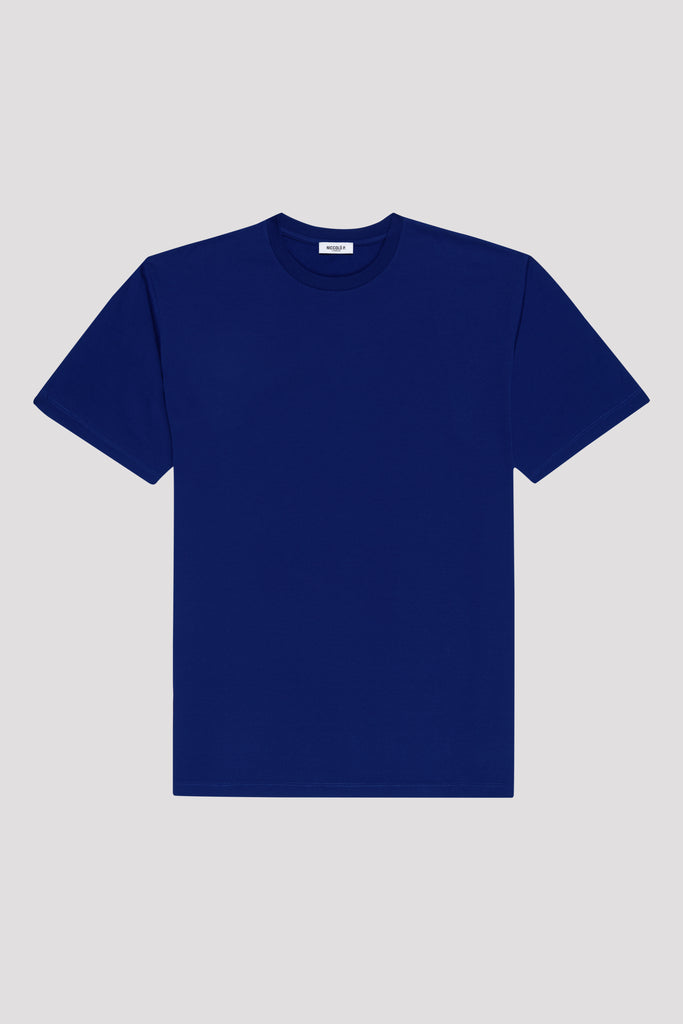 Evening Blue Crew Neck T-Shirt in Supima Cotton