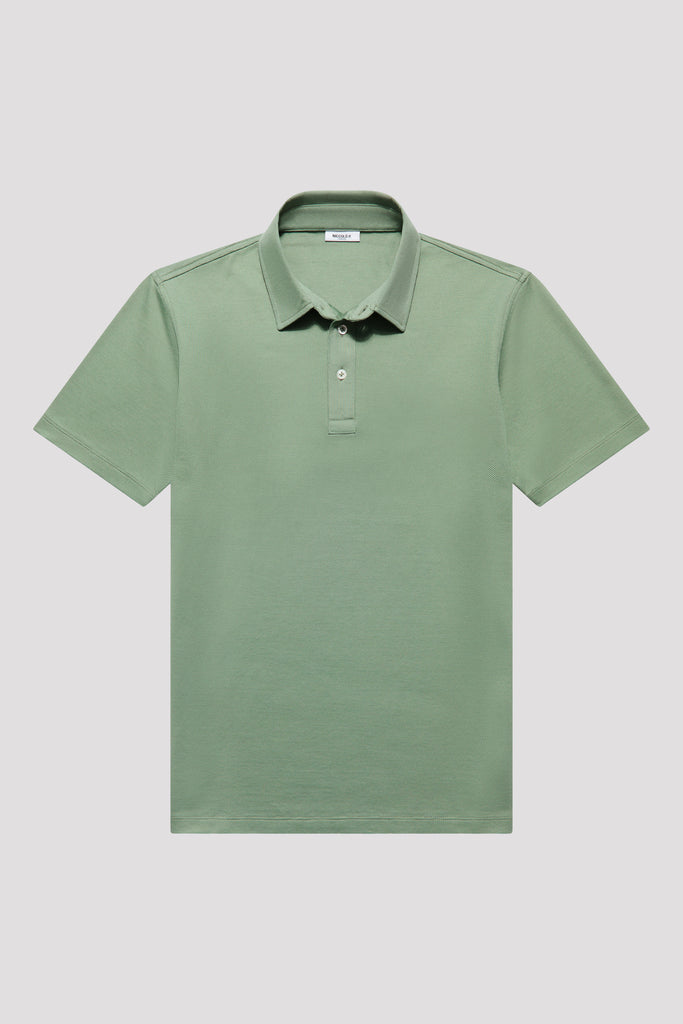 Jade Green Polo Shirt Egyptian Cotton