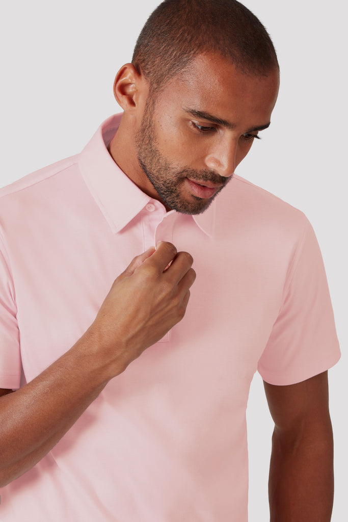 Light Lilac Polo Shirt in Egyptian Cotton