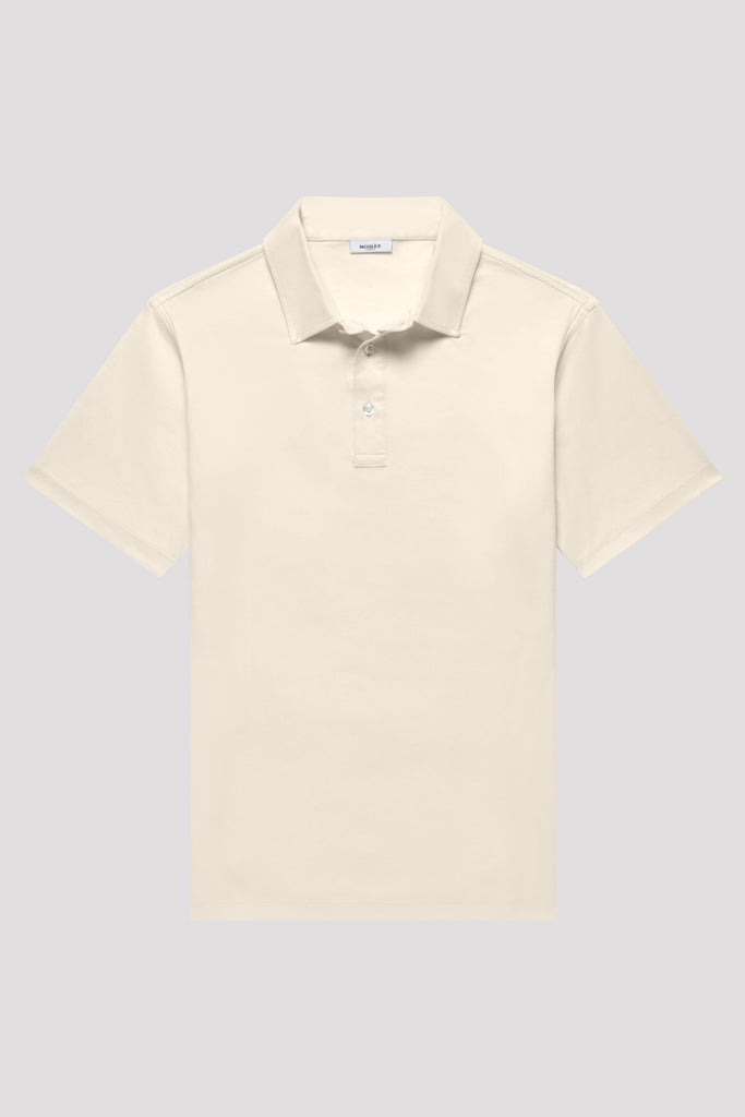 Off-White Polo Shirt in Egyptian Cotton