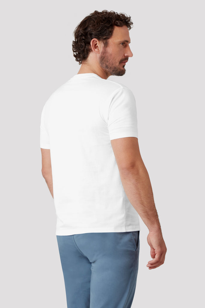 Optic White Crew Neck T-Shirt in Supima Cotton