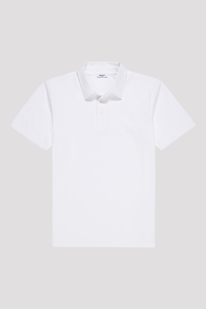 Optic White Polo Shirt in Sea Island Cotton