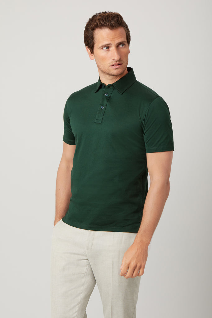 Racing Green Polo Shirt in Supima Cotton