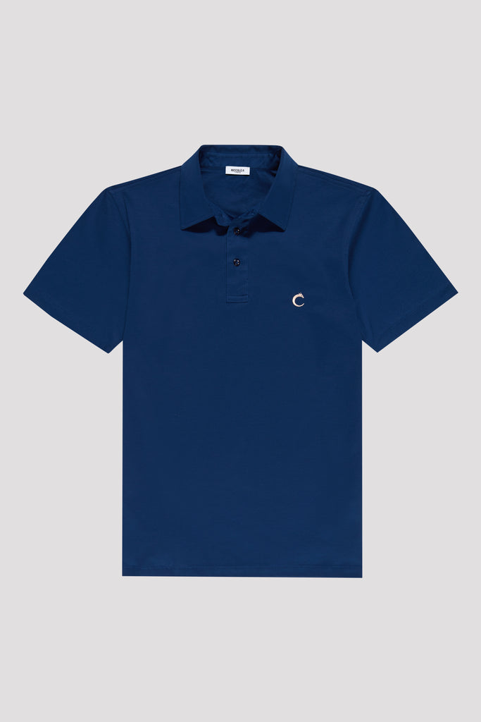 Royal Blue Polo Shirt Egyptian Cotton